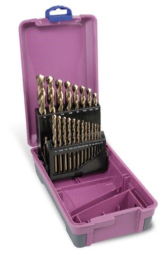 BORDO DRILL SET COBALT IMPERIAL 1/16-1/4 X 1/64 + 9/32-1/2 X 1/32 21PC